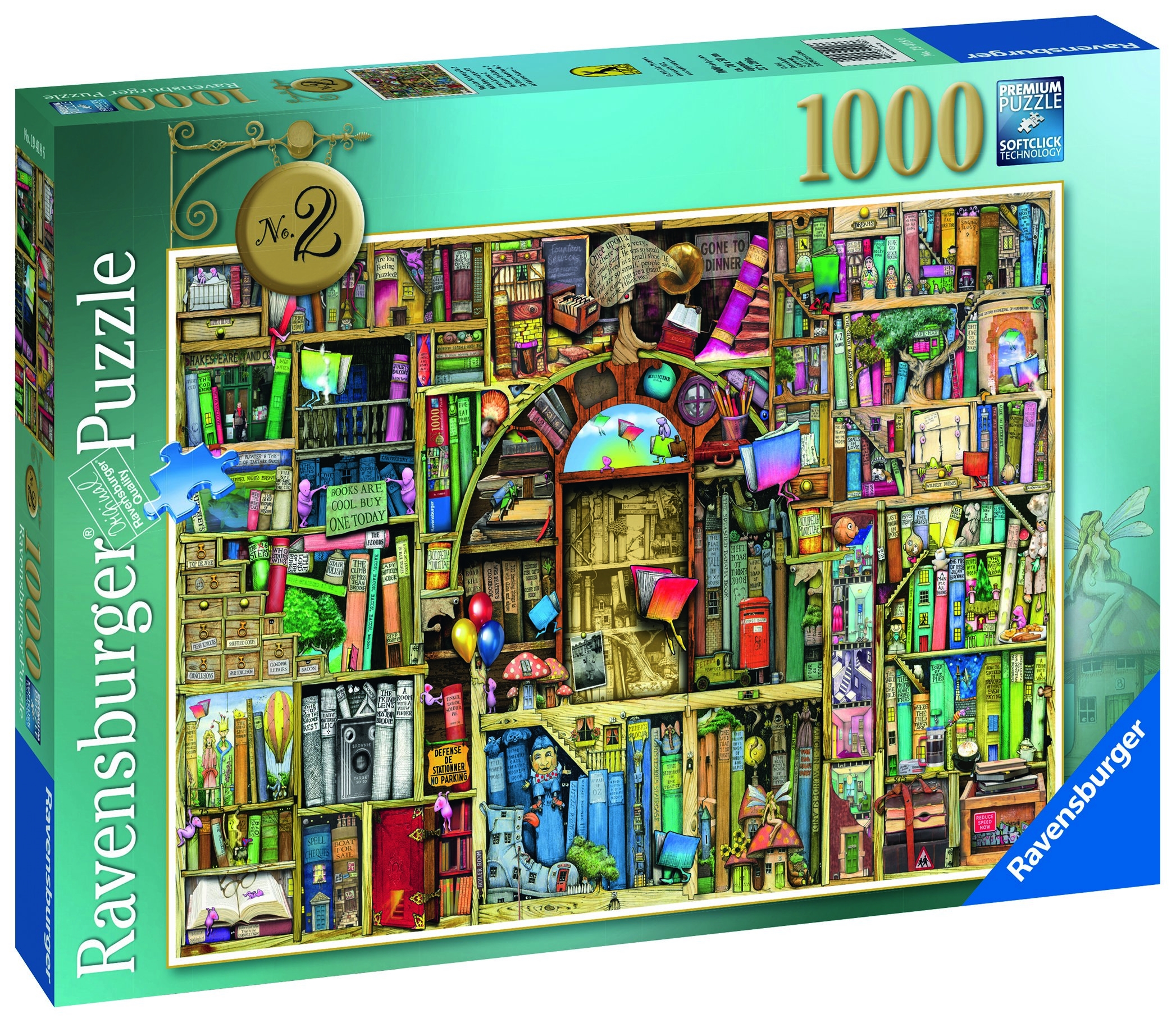 Puzzle libraria bizara 2, 1000 piese Ravensburger - BNB