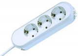 Prelungitor Bachmann SMART 3xCEE7/3, fara intrerupator, lungime cablu 5m, H05VV-F 3G1.5, negru, nedemontabil