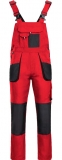 Pantaloni pieptar de lucru Kastor Stenso, rosu