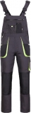 Pantaloni pieptar Kastor Stenso, gri/negru/verde, marimea 44