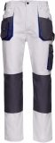 Pantaloni talie Kastor Stenso, alb
