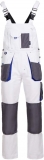 Pantaloni pieptar de lucru Kastor Stenso, alb