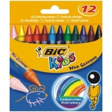 Creioane cerate 12 culori Wax Crayons Bic