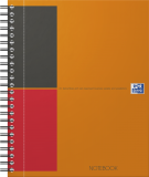 Agenda Oxford International Organiser NoteBook, A5+, 80 file, coperta PEFC, file micro-perforate, portocaliu, dictando