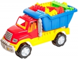 Legomion Mare, Camion + piese tip lego, diverse culori, Burak Toys