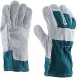 Manusi din piele spalt de bovina, marime: 11, Gri / Verde, Rock Safety 1015N-M