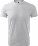 Tricou cu gat rotund, unisex, gri deschis, Malfini