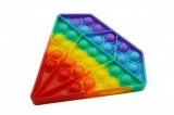 Jucarie senzoriala antistres Pop it Now and Flip it, Push Bubble, 15 cm, model Diamant multicolor 