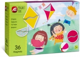 Joc educativ Cutie magnetica forme geometrice, 36 piese, As Toys