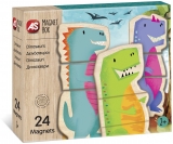 Joc educativ Cutie magnetica universul dinozaurilor, 24 piese, As Toys