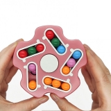 Jucarie antistres senzoriala Spinner magic interactiv, Magic Bean, Stea, culoare roz 