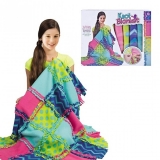 Set de creatie DIY tesut si tricotat Patura multicolora 