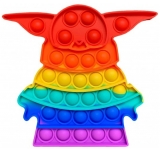 Jucarie senzoriala antistres Pop it Now and Flip it, Push Bubble, 15 cm, model Baby Yoda multicolor