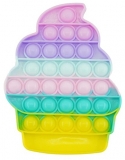 Jucarie senzoriala antistres Pop it Now and Flip it, Push Bubble, 16 cm, model Briosa multicolora