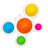 Jucarie Senzoriala Antistres, Simple Dimple, 5 bulinute, Crab Multicolor 