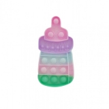 Jucarie senzoriala antistres Pop it Now and Flip it, 17 x 8 cm, model Biberon multicolor