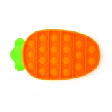 Jucarie senzoriala antistres Pop it Now and Flip it, 18 x 11 cm, model Morcov multicolor