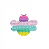 Jucarie senzoriala antistres Pop it Now and Flip it, 37 x 28 cm, model Albina multicolora