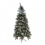 Brad artificial de Craciun, sectionat, pentru perete sau colt, 180 cm, verde decorat 