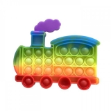 Jucarie senzoriala antistres Pop it Now, model Tren multicolor 
