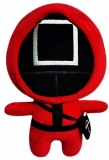 Jucarie de plus Flippy, Squid Game, 23 cm, patrat, rosu