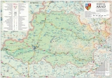Harta Judetului Arad 100 x 70 cm sipci plastic