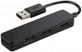 Hub USB 2.0 Slim 1:4, Bus-Powered, negru Hama