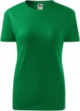 Tricou classic new, dama, verde mediu, Malfini