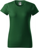 Tricou cu gat rotund, pentru dame, verde sticla, Malfini