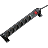 Prelungitor cu protectie 6 prize, 1.4 m, negru Hama