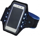 Banderola Active pentru smartphone, cu LED-uri, XL, albastru Hama