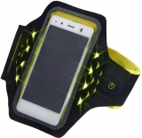 Banderola Active pentru smartphone, cu LED-uri, XL, galben Hama