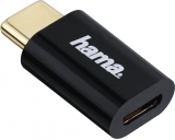 Adaptor micro USB la USB Type C negru Hama