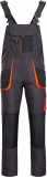 Pantaloni pieptar de lucru Kastor Stenso, gri/negru/portocaliu