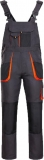 Pantaloni pieptar Kastor Stenso, gri/negru/portocaliu