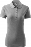 Tricou pique polo, pentru femei, gri inchis, Malfini