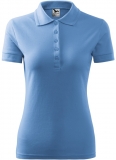 Tricou pique polo, 200 g/m2, pentru femei, marime: 2XL, Albastru deschis, Malfini