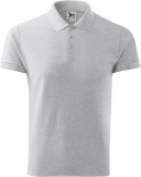 Tricou cotton polo, pentru barbati, gri deschis, Malfini