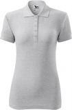 Tricou cotton polo, pentru dama, gri deschis, Malfini