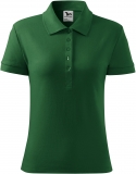 Tricou heavy cotton polo, pentru dama, verde sticla, Malfini