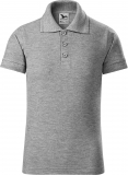 Tricou pique polo, pentru copii, gri inchis, Malfini