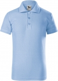Tricou  copii, pique polo, marimea: 134 cm, albastru deschis, Malfini