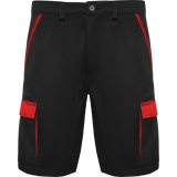 Pantaloni scurti cu buzunare Tahoe, unisex, Negru/Rosu, Roly