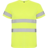 Tricou tehnic Hi-Vis Delta, pentru barbati, Galben Fluorescent, 2Roly