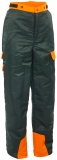 Pantaloni de protectie pentru fierastrau cu lant, verde / portocaliu, Rock Safety 