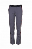 Pantaloni cu talie inalta, pentru femei, gri inchis / negru / rosu, Highline, Rock Safety 