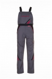 Pantalon cu pieptar, gri inchis / negru / rosu, Highline, Rock Safety 