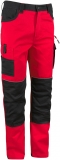 Pantaloni cu talie inalta, rosu / negru, Comfort, Rock Safety 