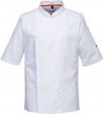 Jacheta bucatar, maneca scurta, alb, regular, Mesh Air Pro, Portwest 