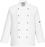 Jacheta bucatar, maneca lunga, alb, regular, Somerset Chefs, Portwest 